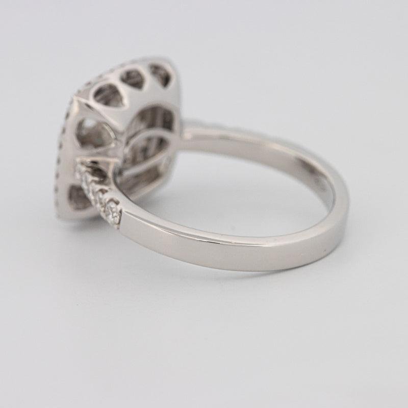 Invisible double halo square ring - ZIZOV DIAMONDS