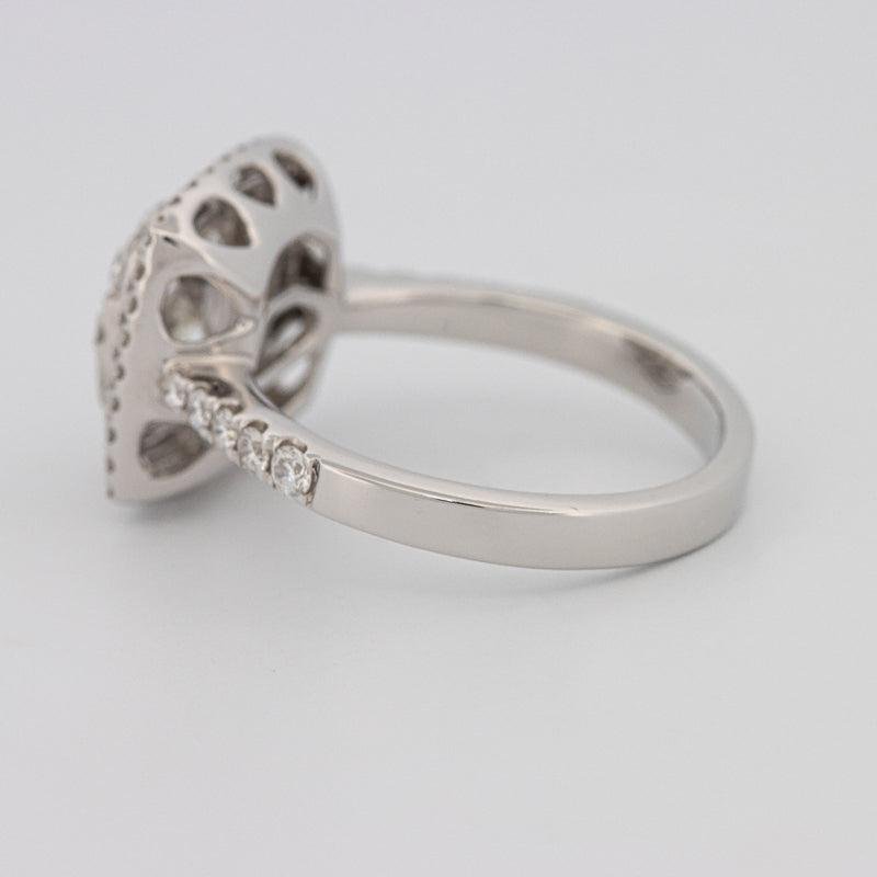 Invisible double halo square ring - ZIZOV DIAMONDS