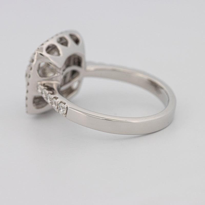 Invisible double halo square ring - ZIZOV DIAMONDS