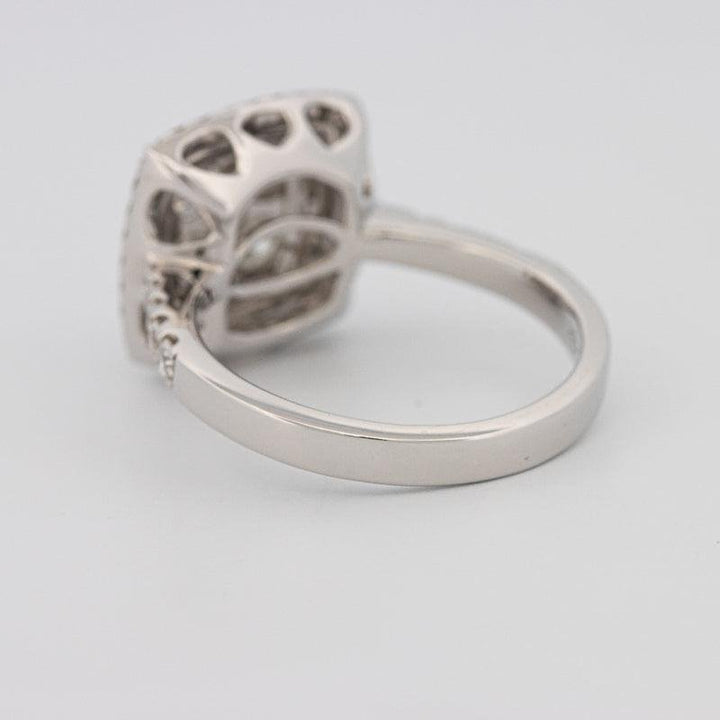 Invisible double halo square ring - ZIZOV DIAMONDS