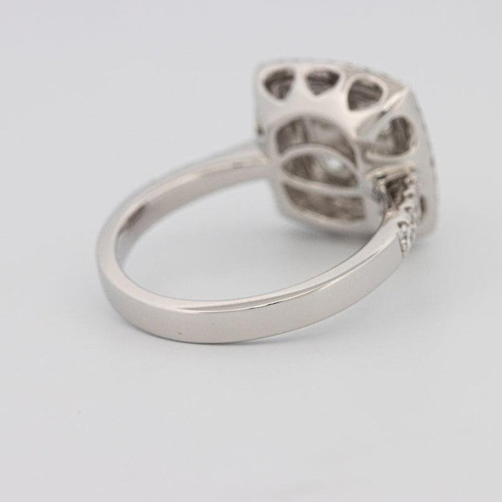 Invisible double halo square ring - ZIZOV DIAMONDS