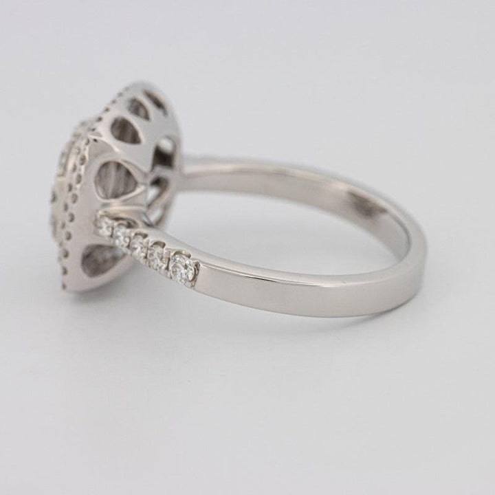 Invisible double halo square ring - ZIZOV DIAMONDS