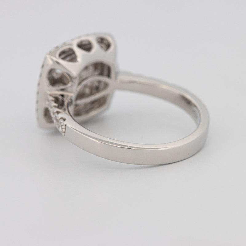 Invisible double halo square ring - ZIZOV DIAMONDS