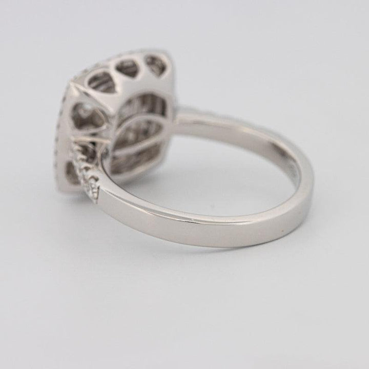 Invisible double halo square ring - ZIZOV DIAMONDS