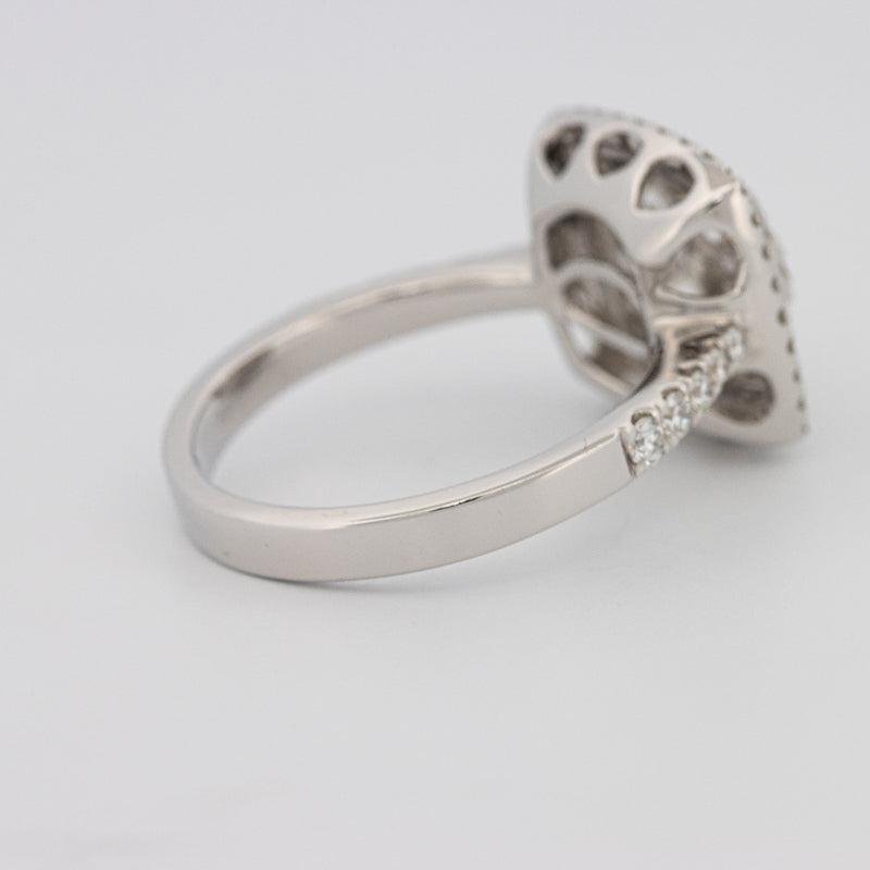 Invisible double halo square ring - ZIZOV DIAMONDS