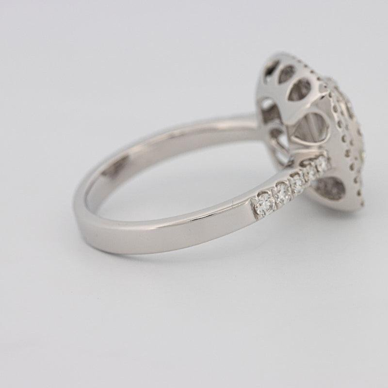 Invisible double halo square ring - ZIZOV DIAMONDS