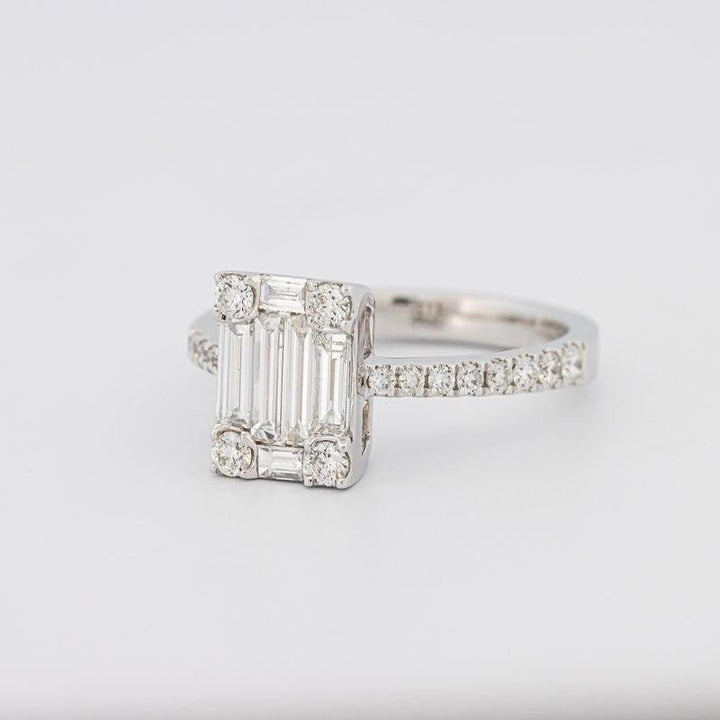 Invisible Emerald Diamond Ring - ZIZOV DIAMONDS