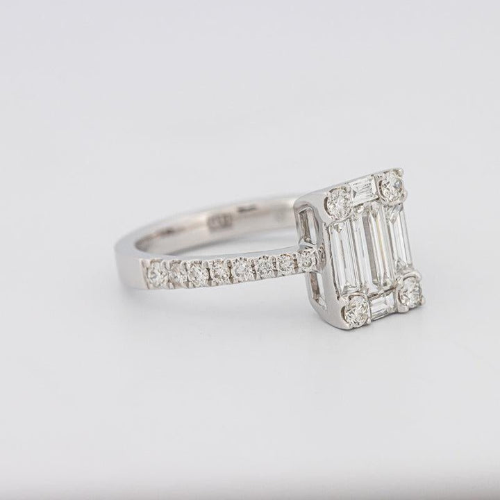 Invisible Emerald Diamond Ring - ZIZOV DIAMONDS