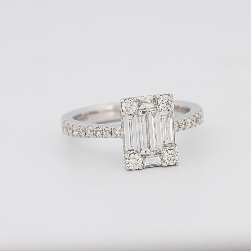 Invisible Emerald Diamond Ring - ZIZOV DIAMONDS