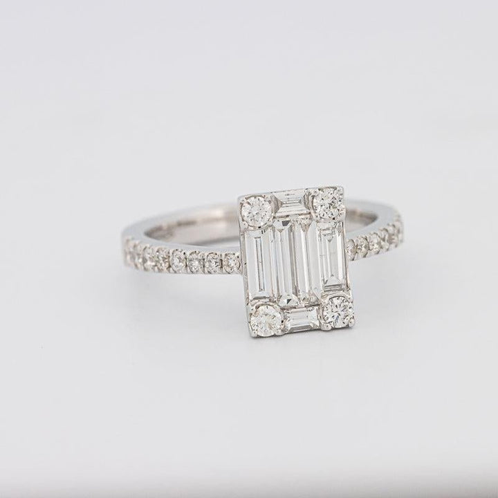 Invisible Emerald Diamond Ring - ZIZOV DIAMONDS