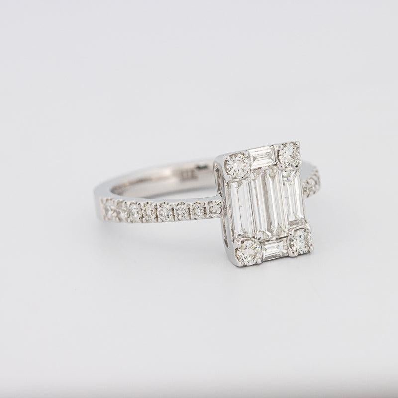 Invisible Emerald Diamond Ring - ZIZOV DIAMONDS