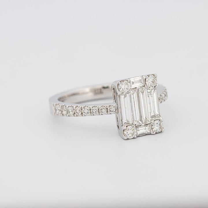 Invisible Emerald Diamond Ring - ZIZOV DIAMONDS