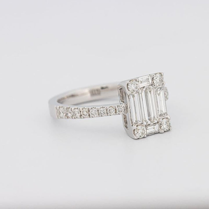 Invisible Emerald Diamond Ring - ZIZOV DIAMONDS