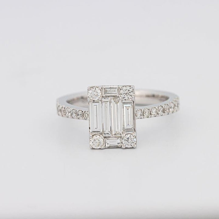 Invisible Emerald Diamond Ring - ZIZOV DIAMONDS