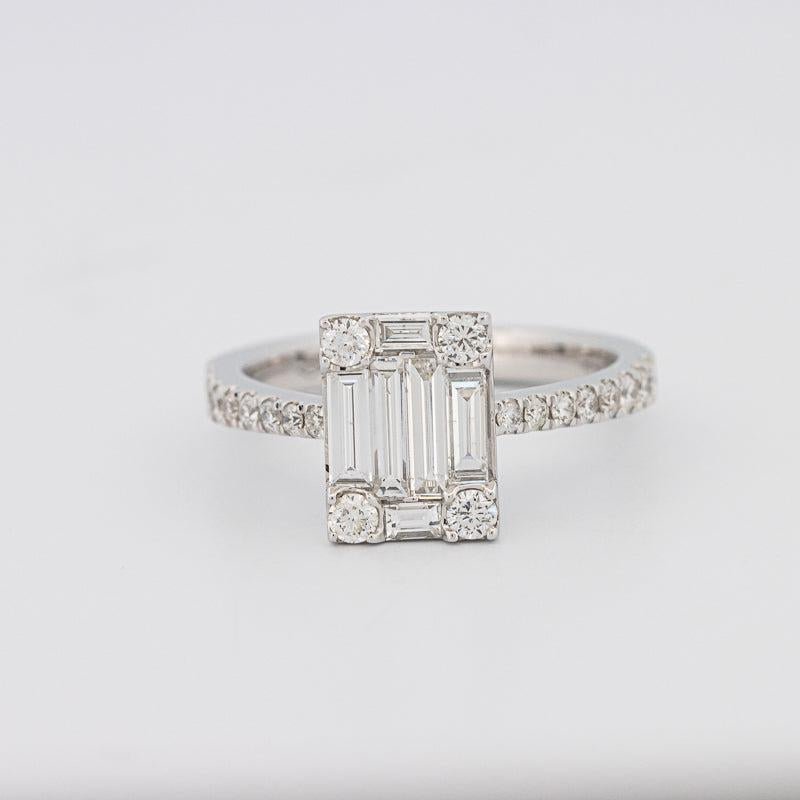 Invisible Emerald Diamond Ring - ZIZOV DIAMONDS