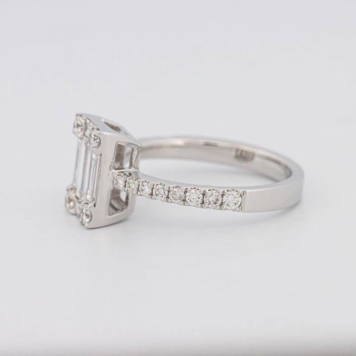 Invisible Emerald Diamond Ring - ZIZOV DIAMONDS