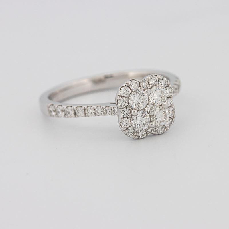 invisible flower diamond ring - ZIZOV DIAMONDS
