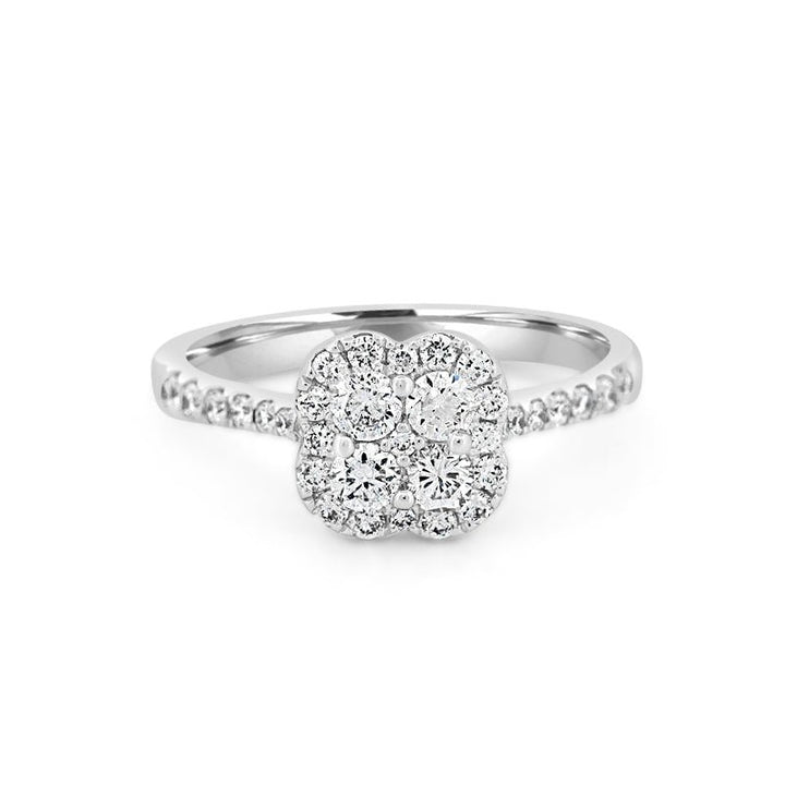 invisible flower diamond ring - ZIZOV DIAMONDS