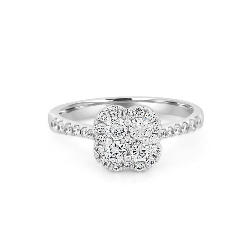 invisible flower diamond ring - ZIZOV DIAMONDS
