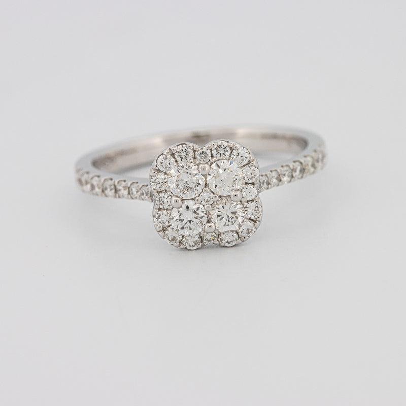 invisible flower diamond ring - ZIZOV DIAMONDS