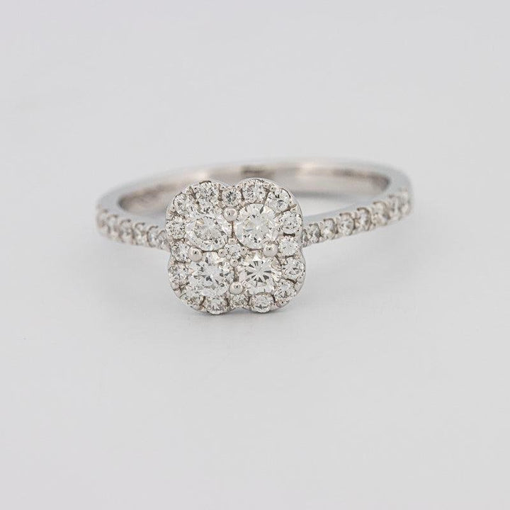 invisible flower diamond ring - ZIZOV DIAMONDS