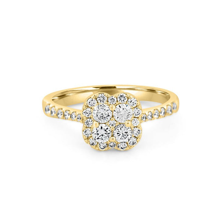 invisible flower diamond ring - ZIZOV DIAMONDS