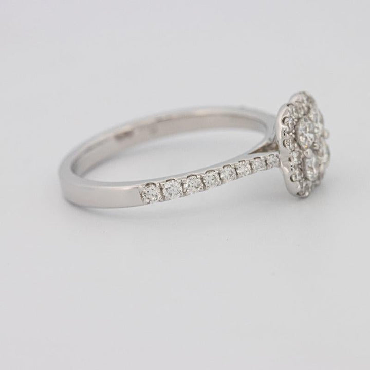 invisible flower diamond ring - ZIZOV DIAMONDS