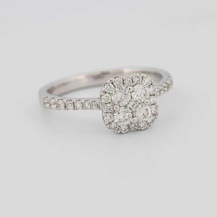 invisible flower diamond ring - ZIZOV DIAMONDS