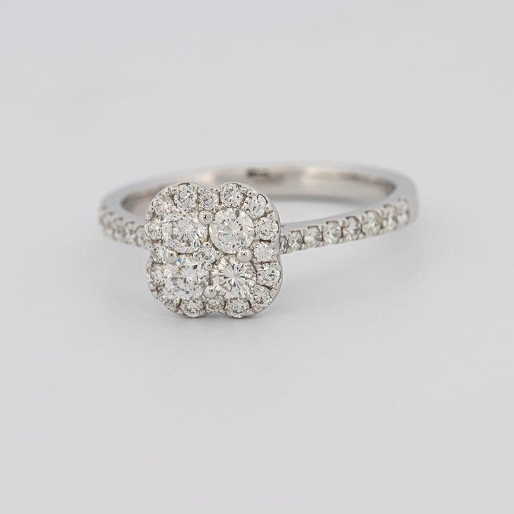 invisible flower diamond ring