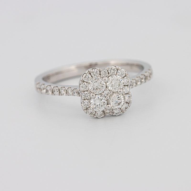 invisible flower diamond ring - ZIZOV DIAMONDS