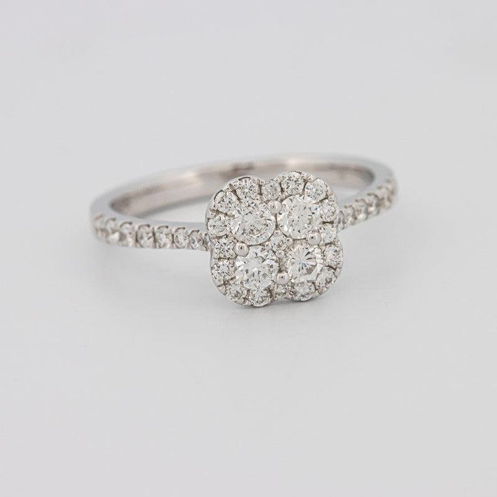 invisible flower diamond ring - ZIZOV DIAMONDS