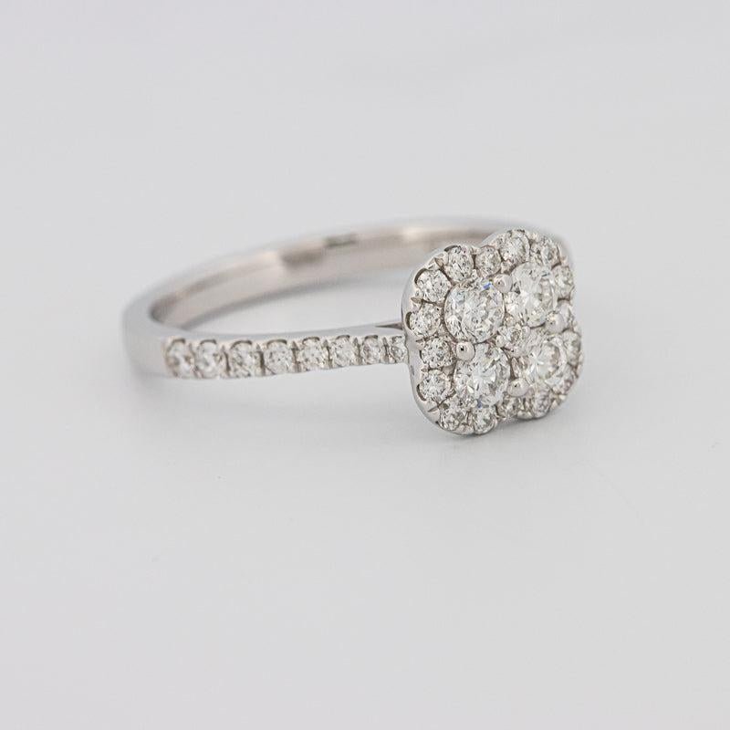 invisible flower diamond ring - ZIZOV DIAMONDS