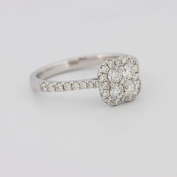 invisible flower diamond ring - ZIZOV DIAMONDS