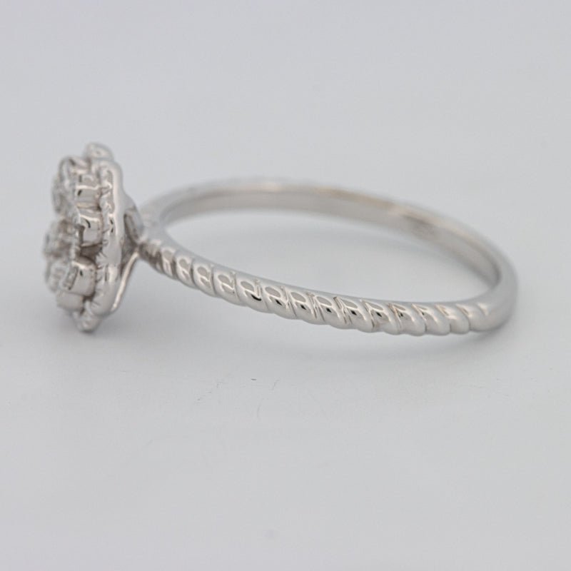 Invisible Flower Solitaire Dot Ring - ZIZOV DIAMONDS