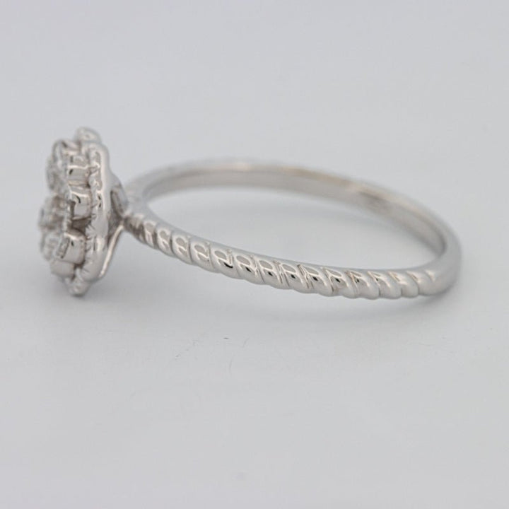 Invisible Flower Solitaire Dot Ring - ZIZOV DIAMONDS