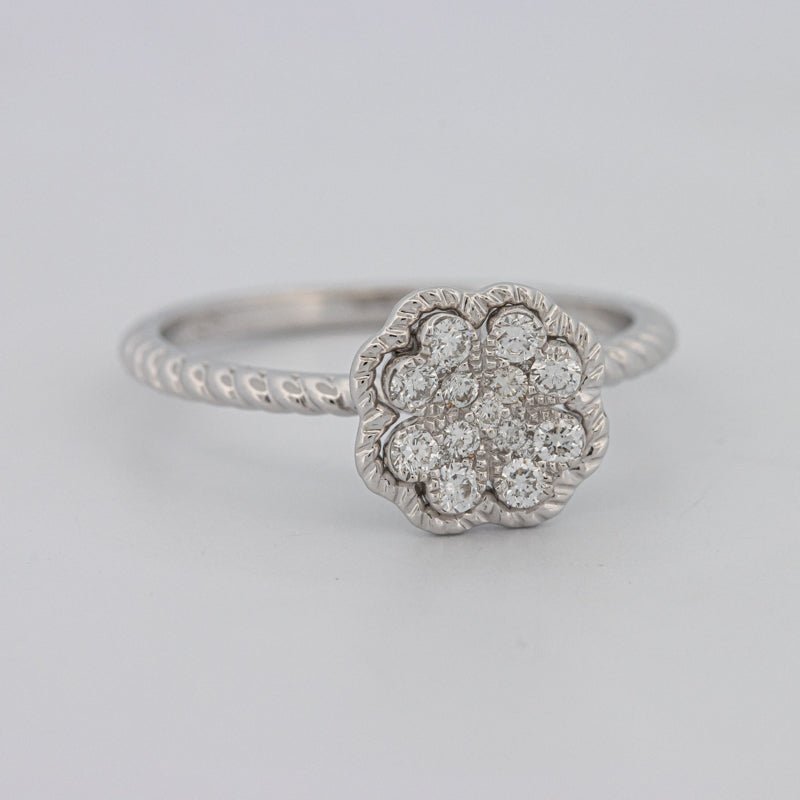 Invisible Flower Solitaire Dot Ring - ZIZOV DIAMONDS