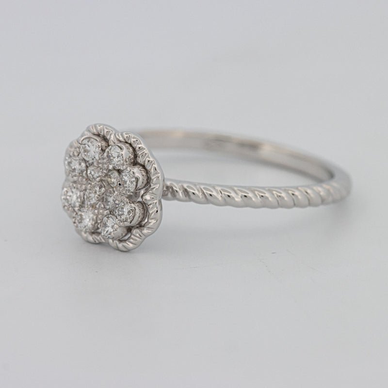 Invisible Flower Solitaire Dot Ring - ZIZOV DIAMONDS