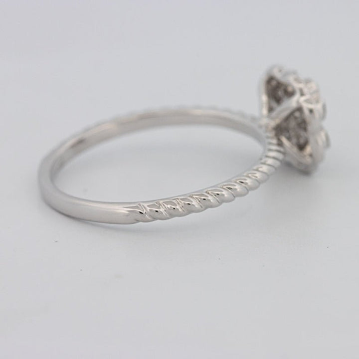 Invisible Flower Solitaire Dot Ring - ZIZOV DIAMONDS