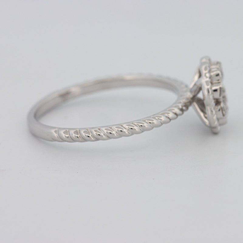 Invisible Flower Solitaire Dot Ring - ZIZOV DIAMONDS