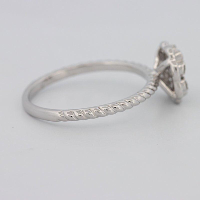 Invisible Flower Solitaire Dot Ring - ZIZOV DIAMONDS