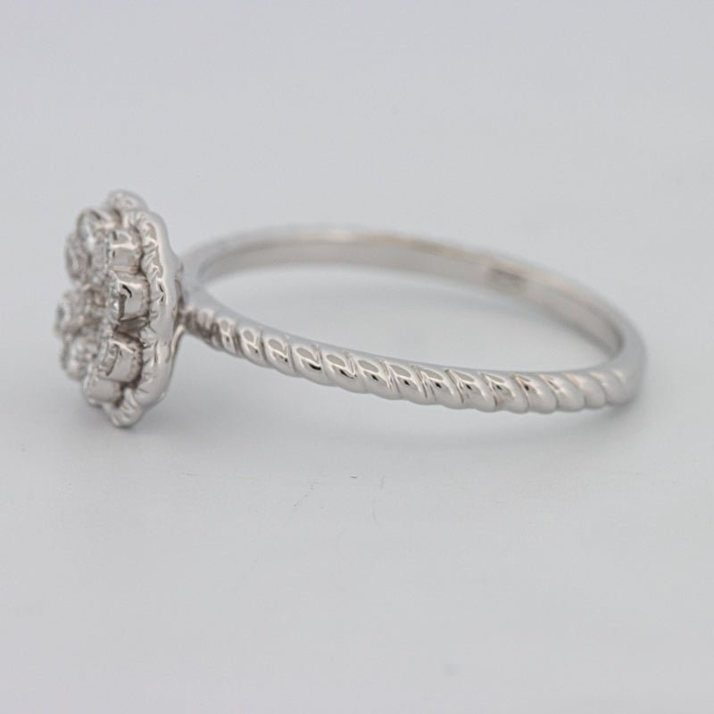 Invisible Flower Solitaire Dot Ring - ZIZOV DIAMONDS