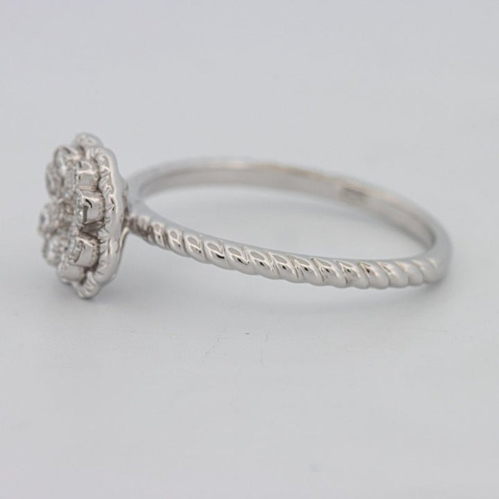 Invisible Flower Solitaire Dot Ring - ZIZOV DIAMONDS