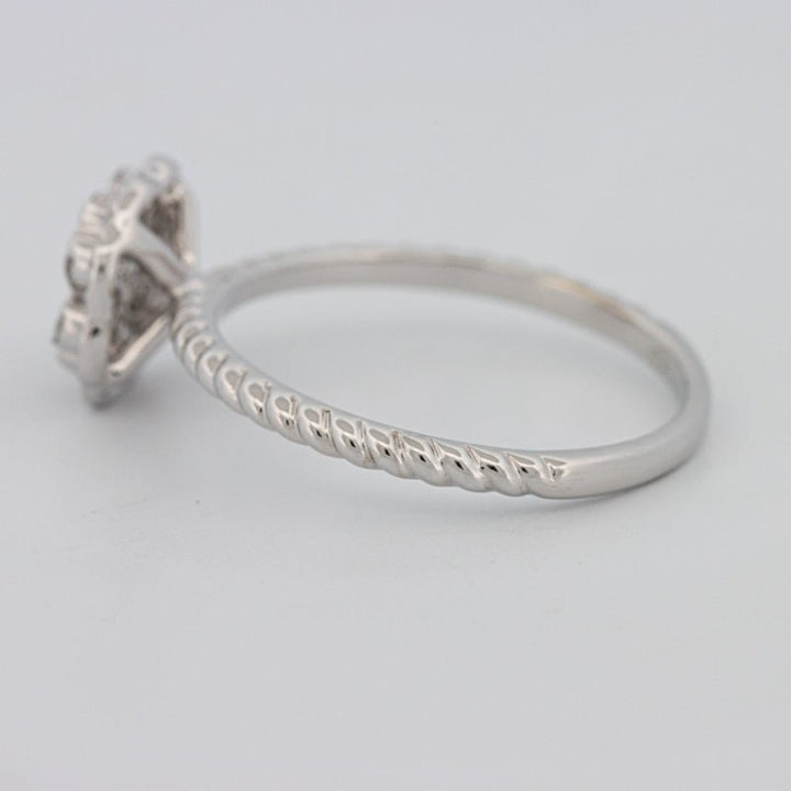 Invisible Flower Solitaire Dot Ring - ZIZOV DIAMONDS