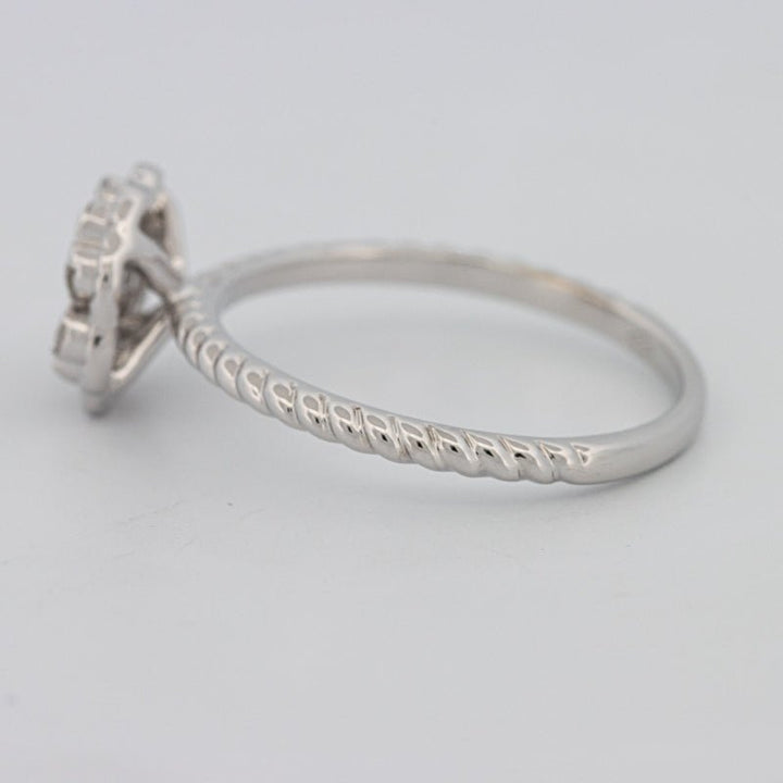 Invisible Flower Solitaire Dot Ring - ZIZOV DIAMONDS