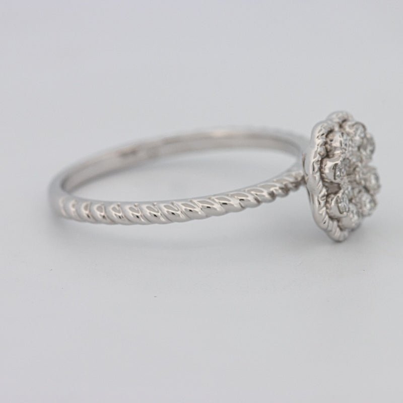 Invisible Flower Solitaire Dot Ring - ZIZOV DIAMONDS
