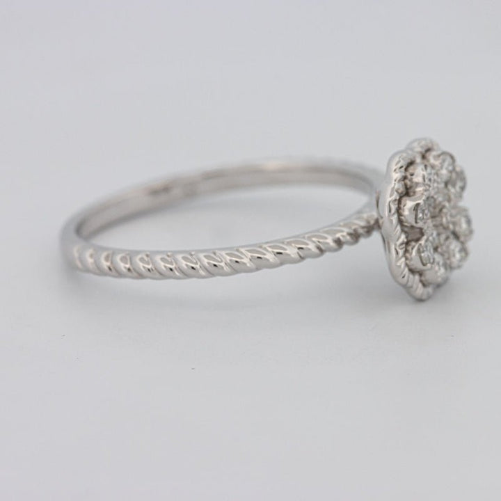 Invisible Flower Solitaire Dot Ring - ZIZOV DIAMONDS