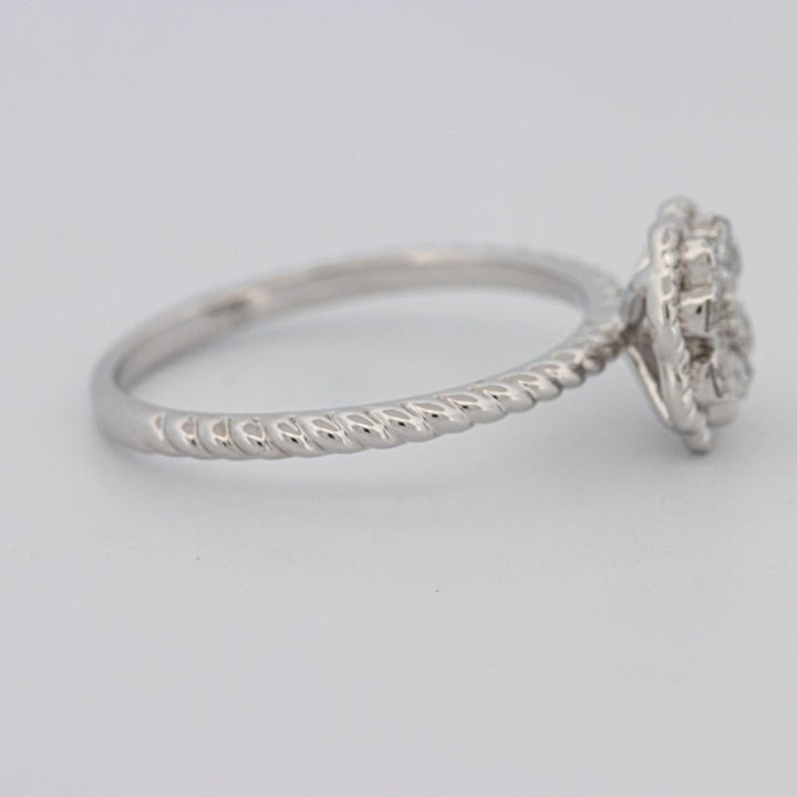 Invisible Flower Solitaire Dot Ring - ZIZOV DIAMONDS