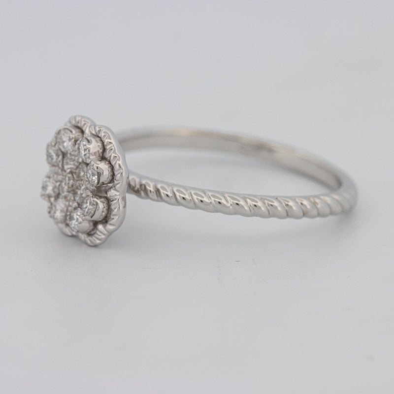 Invisible Flower Solitaire Dot Ring - ZIZOV DIAMONDS