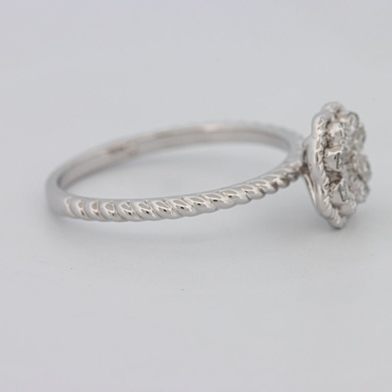 Invisible Flower Solitaire Dot Ring - ZIZOV DIAMONDS