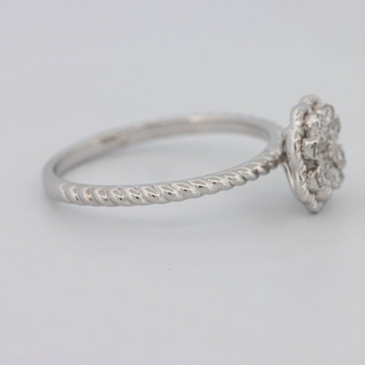 Invisible Flower Solitaire Dot Ring - ZIZOV DIAMONDS